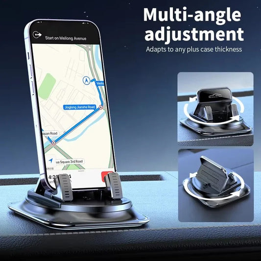 360° Rotatable Car Phone Holder — Dashboard Mount for Navigation