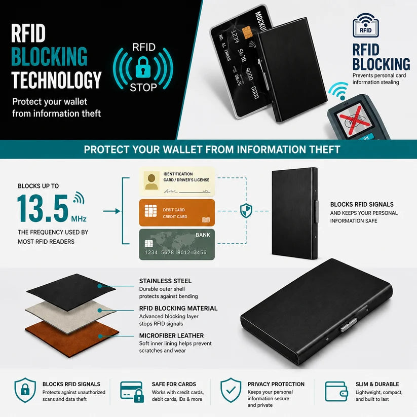 Anti-Scan RFID Blocking Card Holder