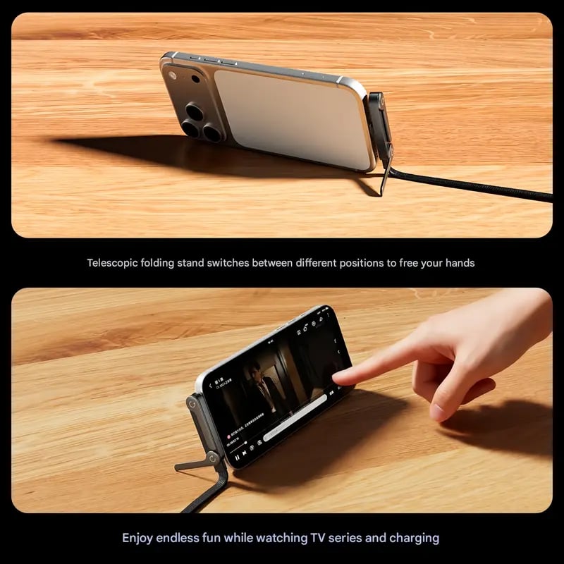 β‘ 2-in-1 Invisible Charger Cable with Stand β 240W Super Fast Charging & Secure Phone Holder π±π