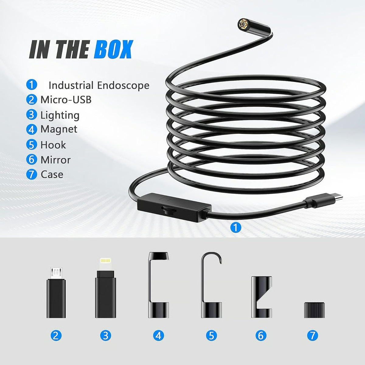 🔥LAST DAY SALE 50% OFF-🔎 Plug-and-Play Endoscope Camera - Compatible with Android & iPhone & ipad for Direct Connection