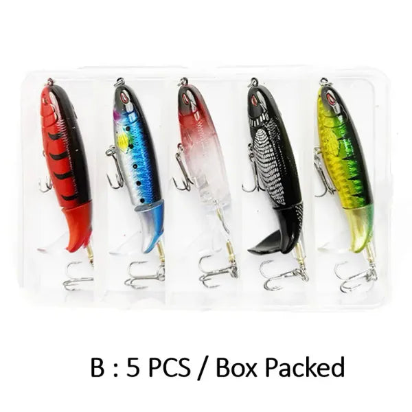 🎣 Elite Topwater Lure – Multi-Jointed Body with 360° Rotating Tail 🔥(Free shipping)🔥