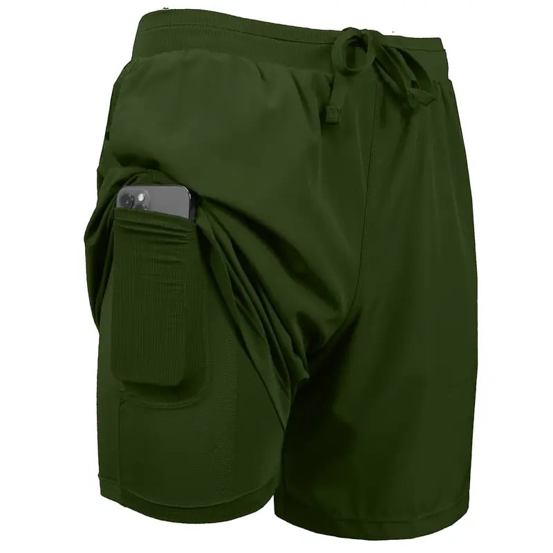 【⏰BUY 1 GET 2 FREE】3-Pack Men's 2 in 1 Quick Dry Gym Running Shorts With Liner