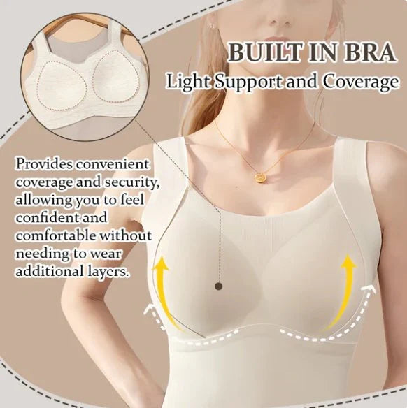 🎊Hot promotion 50%OFF🎊[Women’s Gift] Women's Thermal Tank Tops With Built-in Bra