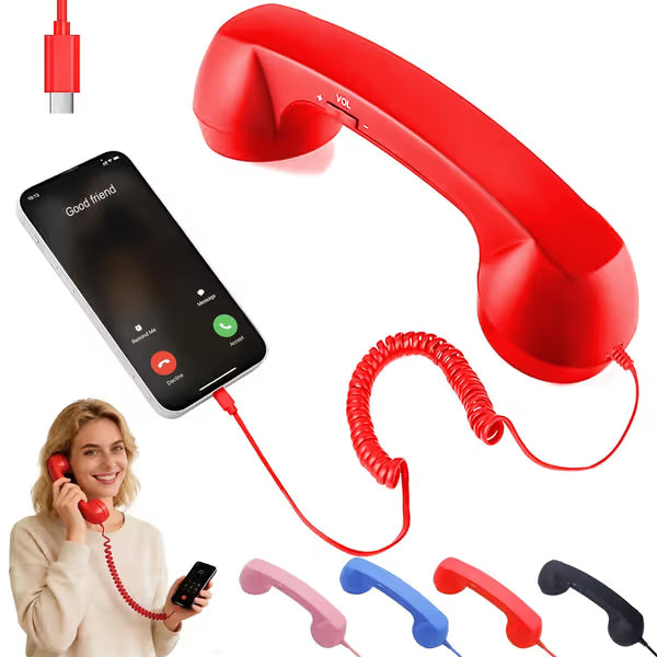 📞Retro Wired Telephone Handset for Smartphones