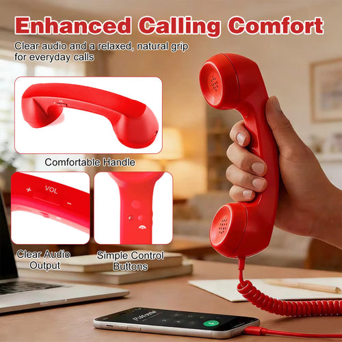 📞Retro Wired Telephone Handset for Smartphones