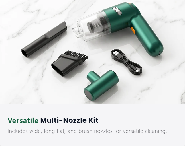 ⏳Limited-time 50% off⏰Cordless car vacuum – 10000Pa suction, lightweight, long battery life!🚗💨