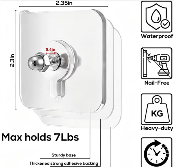Heavy Duty Adhesive Wall Hooks