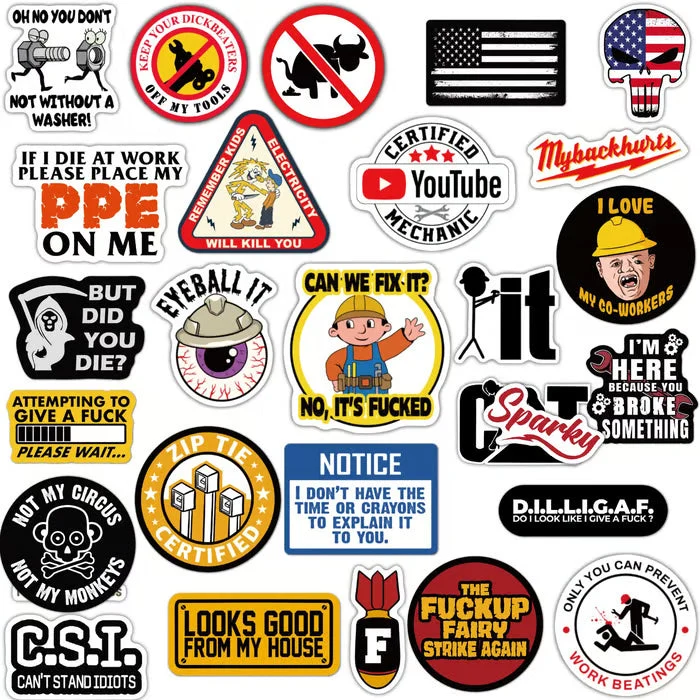 ✨Please add a little more fun to your ordinary life ——150Pcs BlueCollar Funny Stickers👷‍♂️