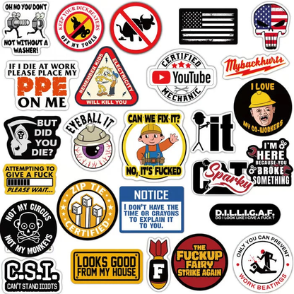 ✨Please add a little more fun to your ordinary life ——150Pcs BlueCollar Funny Stickers👷‍♂️