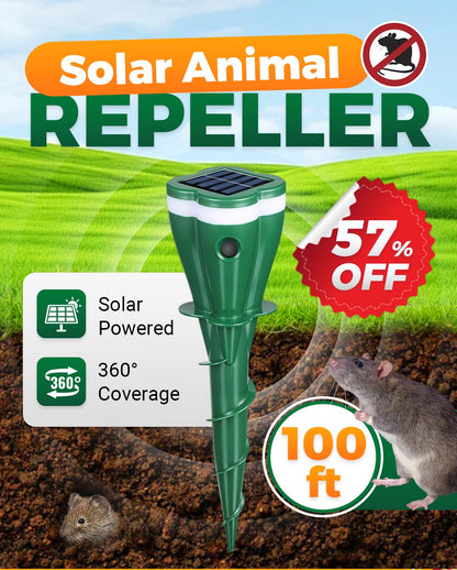 Solar Ultrasonic Outdoor Animal Repellent