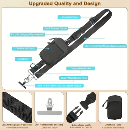 ❣️HOT SALE 50% OFF📱Plus Size Crossbody Phone Lanyard Bag - Adjustable Length, Unisex Universal Fit for Plus Size Men Women🎒