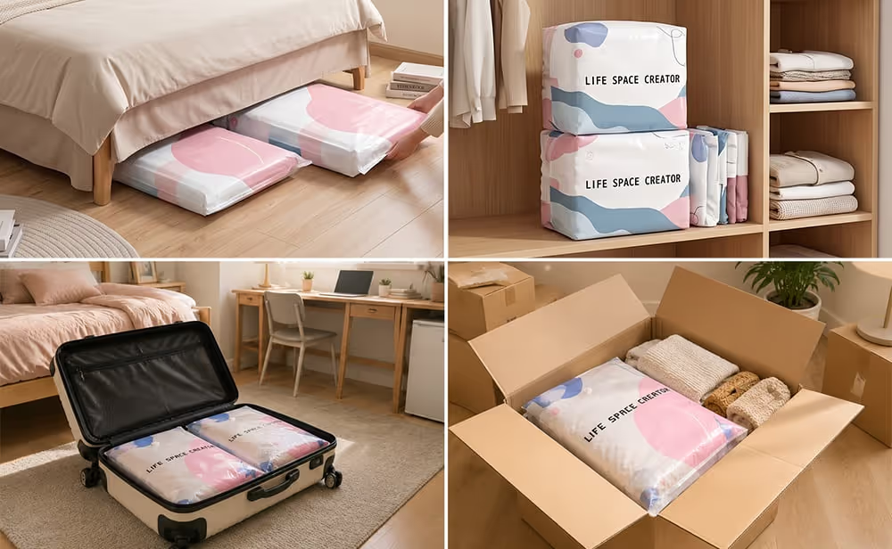 📦 Large-capacity vacuum storage compression bags – no pump needed! 💨✨