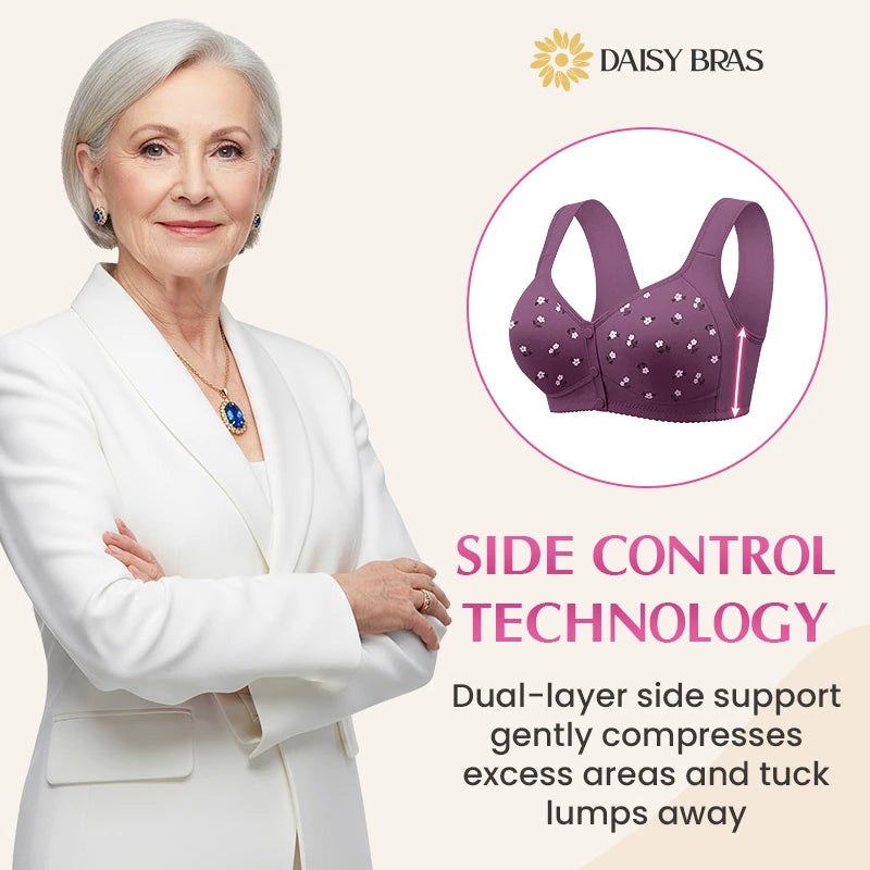Daisy Bra - LAST DAY 70% OFF - Comfortable & Convenient Front Button Bra