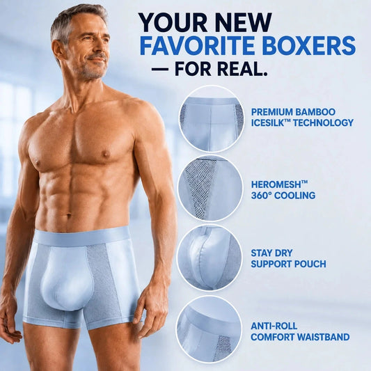 【Buy 3 Get 2 Free】-2026 HOT SALE🔥 Premium Leakproof Bamboo IceSilk Boxer