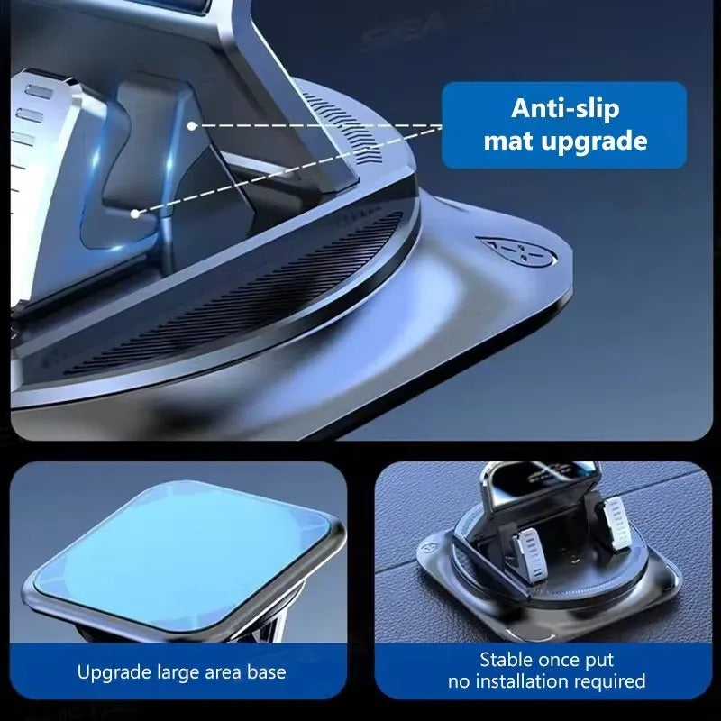 360° Rotatable Car Phone Holder — Dashboard Mount for Navigation