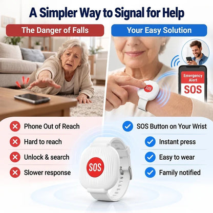 🚨 WiFi SOS Alert Bracelet – One-Touch Emergency Alerts with Family App Notifications📱