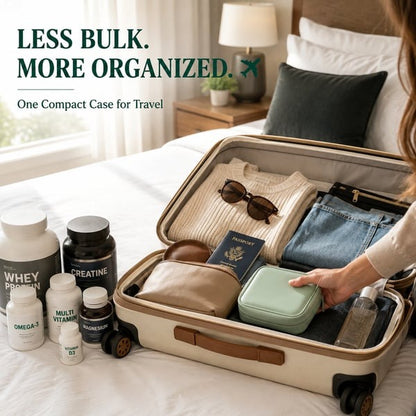 ✨2‑Week Pill Organizer Binder Case 💊 Travel Waterproof Medication Storage Bag
