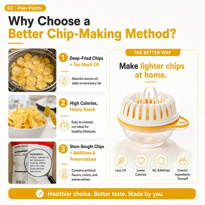 DIY Microwave Potato Chip Maker with Slicer Bowl Set