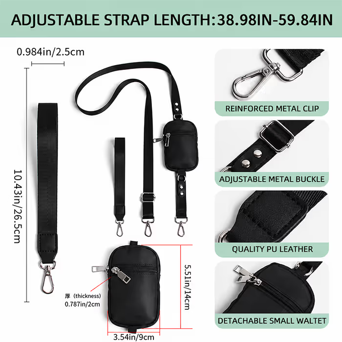 ❣️HOT SALE 50% OFF📱Plus Size Crossbody Phone Lanyard Bag - Adjustable Length, Unisex Universal Fit for Plus Size Men Women🎒