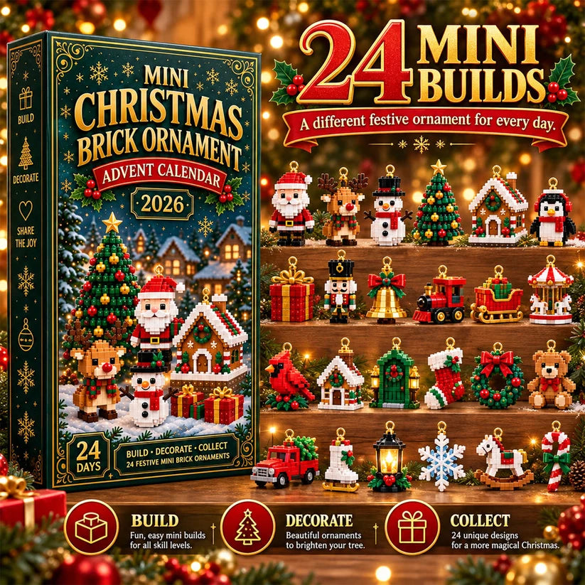 ⏳ 🎄 2026 Mini 24-Day Mini Christmas Ornament Advent Calendar 🧱