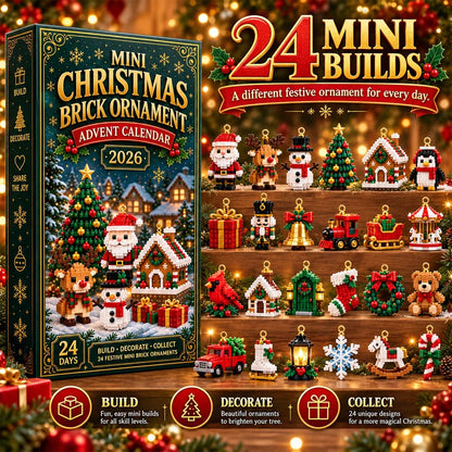 ⏳ 🎄 2026 Mini 24-Day Mini Christmas Ornament Advent Calendar 🧱