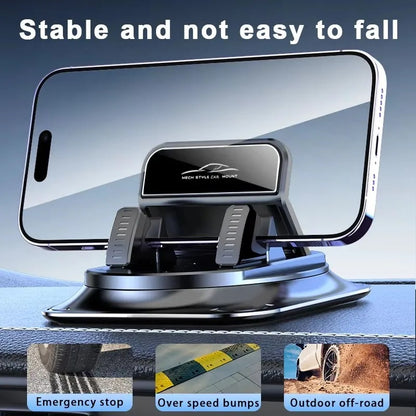 360° Rotatable Car Phone Holder — Dashboard Mount for Navigation