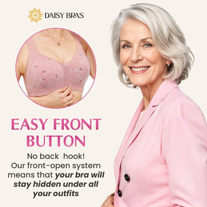 Daisy Bra - LAST DAY 70% OFF - Comfortable & Convenient Front Button Bra