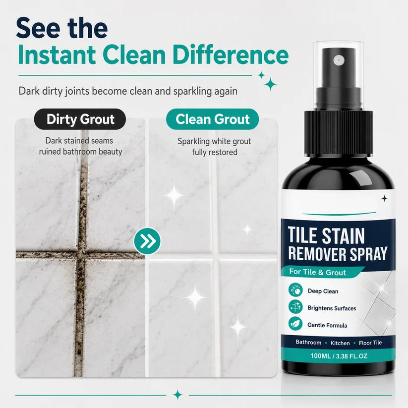 🧼🎯Grout Cleaning Spray – Easy Care for Tile Lines & Damp-Area Stains