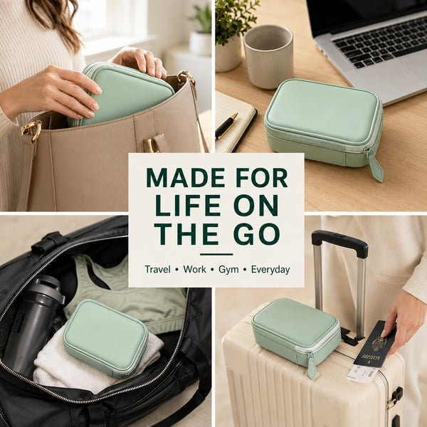 ✨2‑Week Pill Organizer Binder Case 💊 Travel Waterproof Medication Storage Bag