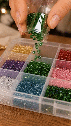 🎄✨ DIY Beaded Christmas Tree Kit – 🎅Create Your Own Sparkling Holiday Decoration