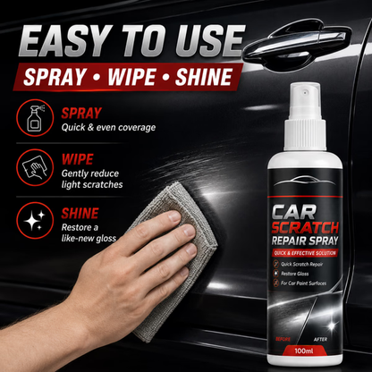 🚗 Universal Car Scratch Repair Spray – Erases light scratches, swirl marks & scuffs fast. 🛡️💨