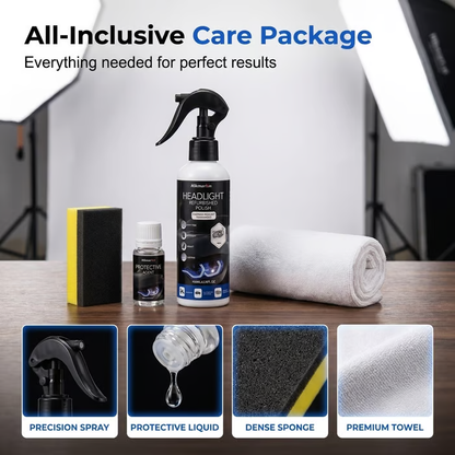 💡 Car Headlight Cleaning & Restoration Agent – Scratch Remover, UV Protection & Anti-Yellowing 🚗