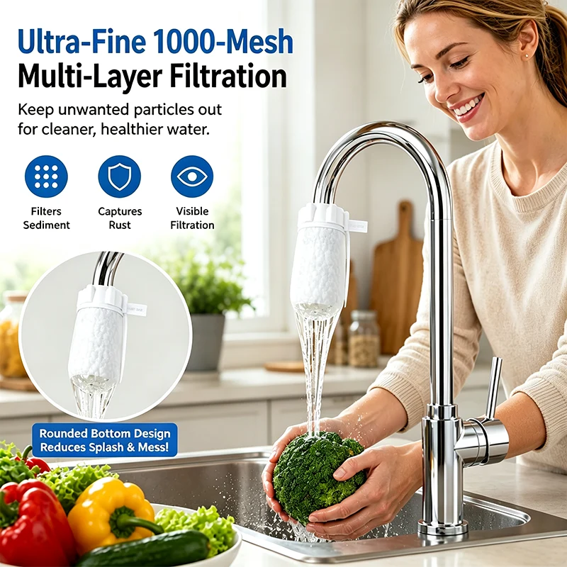🚰 50% OFF NOW! 🧼 Anti-Splash Kitchen Faucet Filter for Sediment & Rust Removal – 360° swivel & easy install – Reduces chlorine smell, fits most faucets – cleaner water & less mess 💧