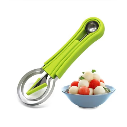 ✨ Elevate Your Fruit Preparation Game—The 3-in-1 Multi-Function Melon Ball Scoop & Carving Knife Set! ✨