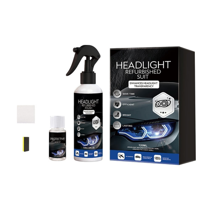 💡 Car Headlight Cleaning & Restoration Agent – Scratch Remover, UV Protection & Anti-Yellowing 🚗