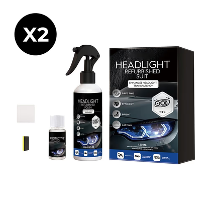 💡 Car Headlight Cleaning & Restoration Agent – Scratch Remover, UV Protection & Anti-Yellowing 🚗