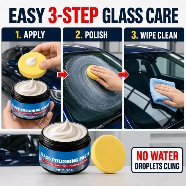 🚗Instantly clears and eliminates safety hazards. Car windshield washer fluid remover – removes glare and wiper marks, waterproof and rainproof.