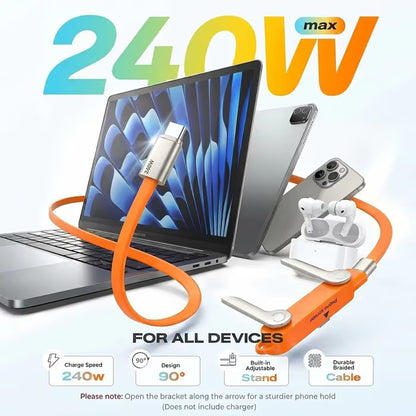 🔥🔥 Magnetic Fast Charging Cable with Detachable Phone Stand