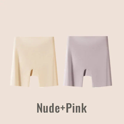 Women High-waist Ice Silk Underwear with Tummy-control Hip-lifting