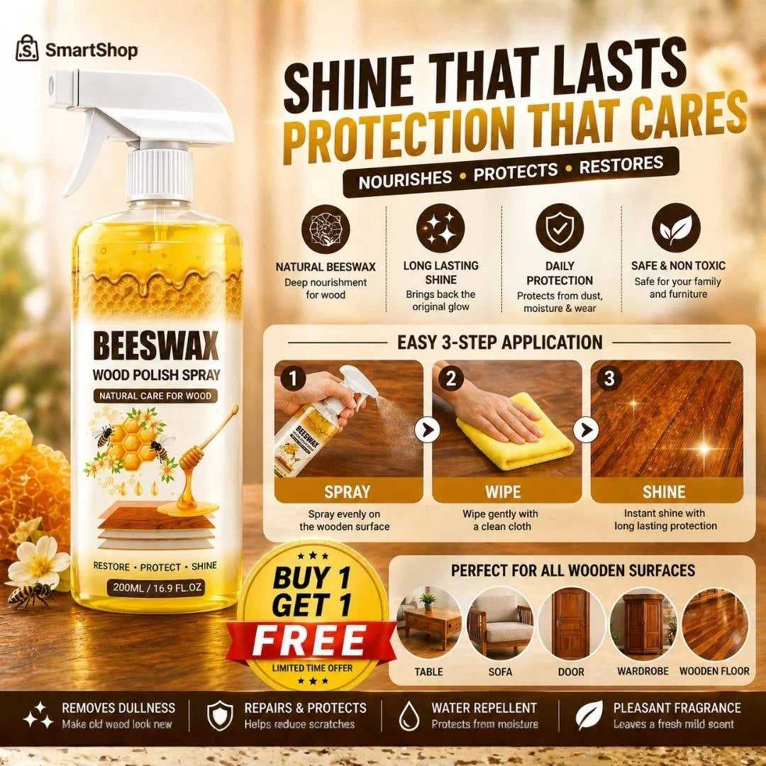 🔥 BUY 1 GET 1 FREE 💥Crystal Shine Furniture Polish Spray