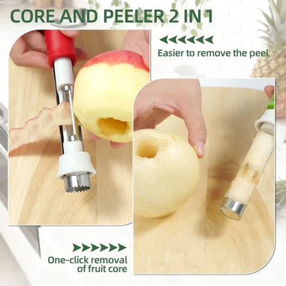 ⏳Time-Limited Special⏰2-in-1 Apple Corer & Peeler – Stainless steel – 95K+ sold – perfect for quick fruit prep – easy to use and clean ✨🥧🍏