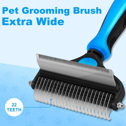🐾Professional double-sided pet hair removal tool for dogs and cats—gentle and highly effective for a hair-free home.🐈