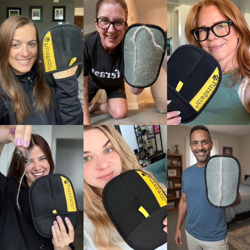Pet hair removal magic gloves 🧤