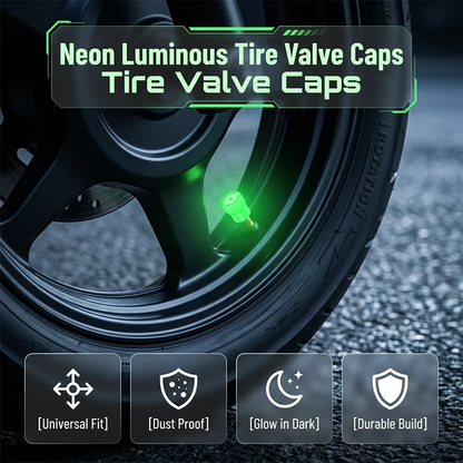 📢📢50% OFF!! ⏰Safe, cool, universal, and stylish—universal glowing tire valve caps.