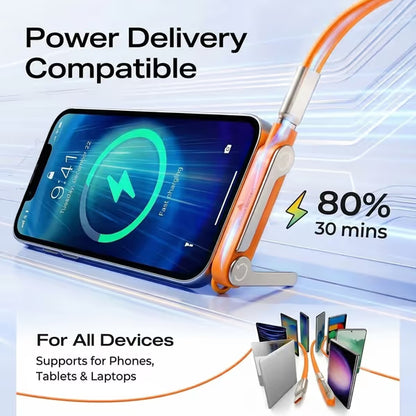 🔥🔥 Magnetic Fast Charging Cable with Detachable Phone Stand