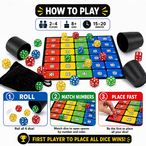 😄Ligretto Rocking Dice Game🎲