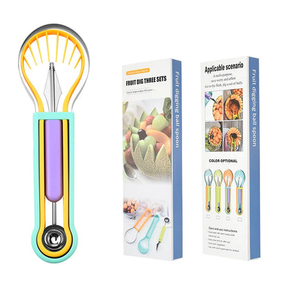 Multi-Functional Fruit Melon Baller Scoop Set