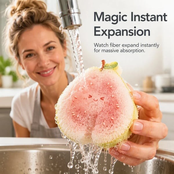 🔥LAST DAY SALE 49% OFF- 🥗✨Cute fruit-shaped dishwashing sponge brush🧴🍲