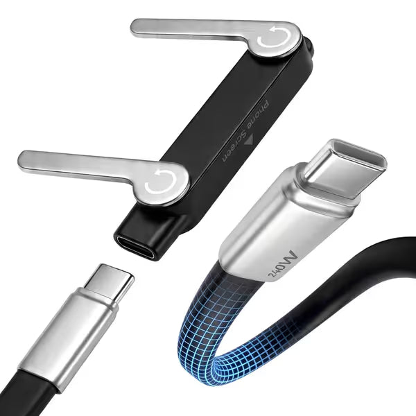 🔥🔥 Magnetic Fast Charging Cable with Detachable Phone Stand