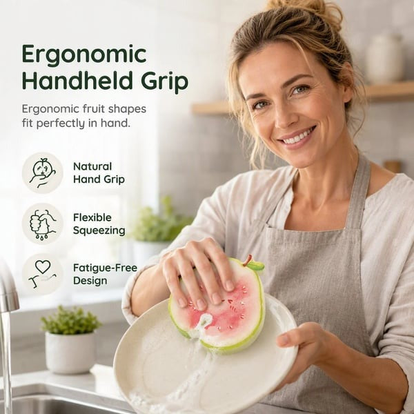 🔥LAST DAY SALE 49% OFF- 🥗✨Cute fruit-shaped dishwashing sponge brush🧴🍲